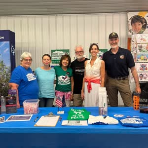 GCDC volunteers at the Jacktown Fair booth, with Alan Bradstock and Lois Bower-Bjornson